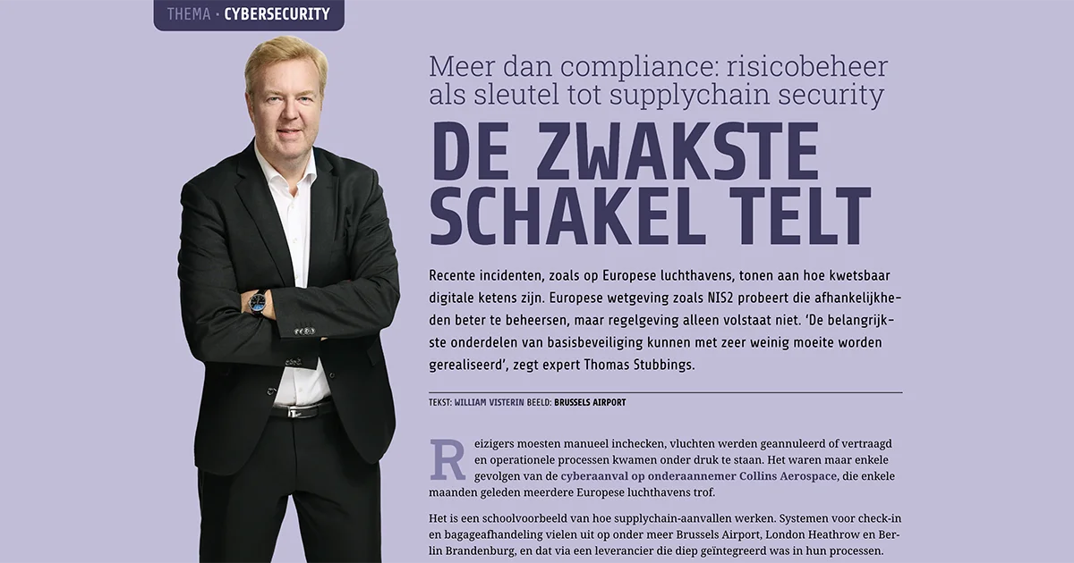 Image for the article: De zwakste schakel telt