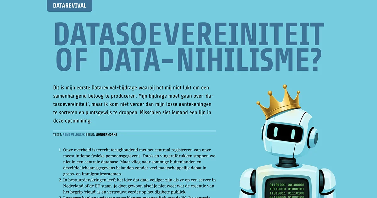 Image for the article: Datasoevereiniteit of data-nihilisme?